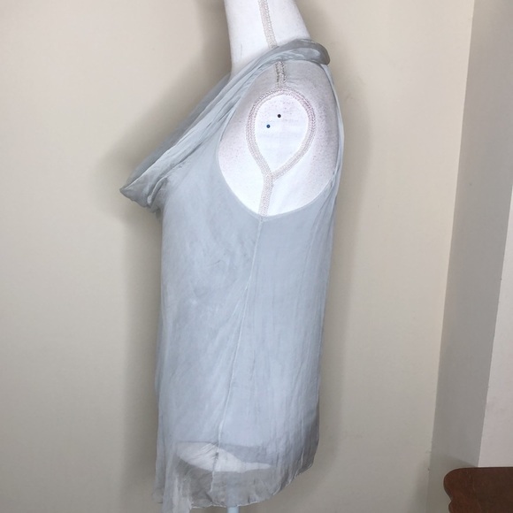 Asymmetrical Silver Tank Top with Relaxed Fit - Picture 2 of 7